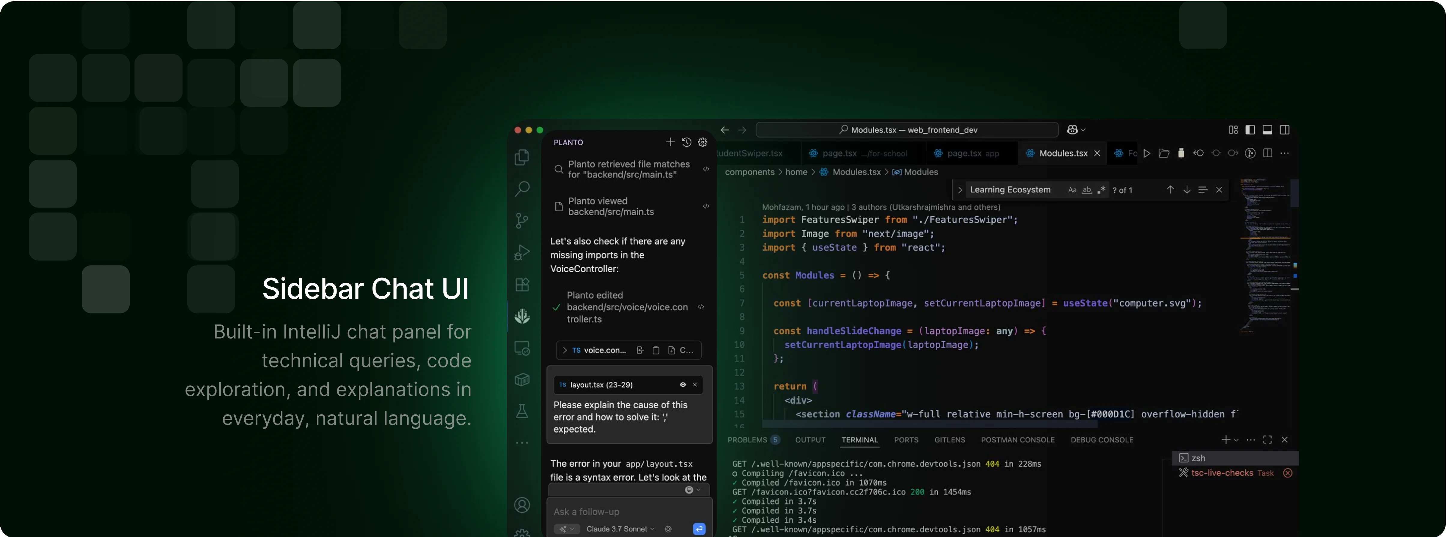 Code editor with intelligent autocomplete
